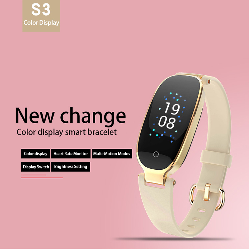 Intelligent Watchs, Fitness Tracker med Heart Rate Monitor, lysstyrkeindstilling Skift til anden grænseflade S3 (JYD619)